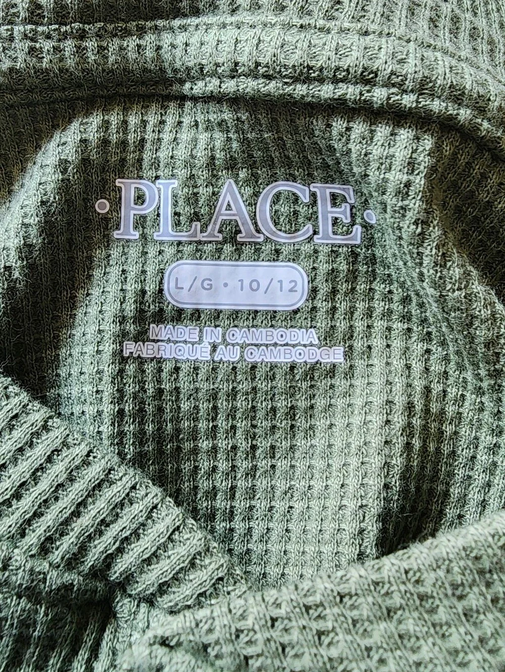 The Childrens Place Boys Waffle Knit Long Sleeve Top Nwt Size 10/12